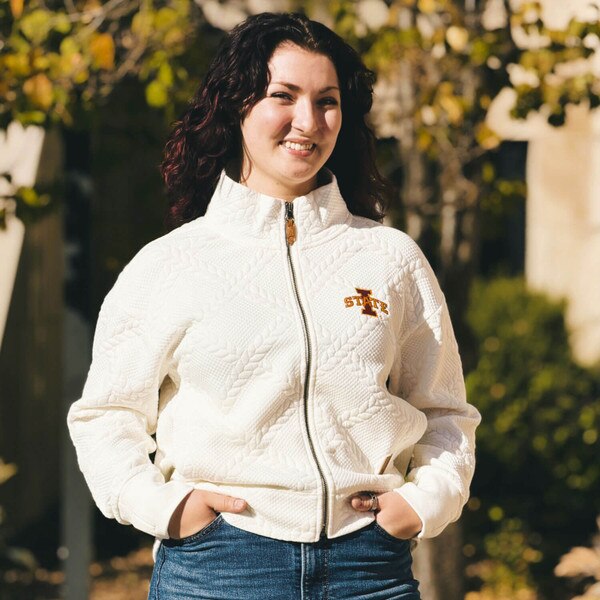 Pressbox Women's I-State White Full Zip